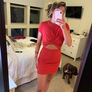 Urban outfitters red tshirt dress